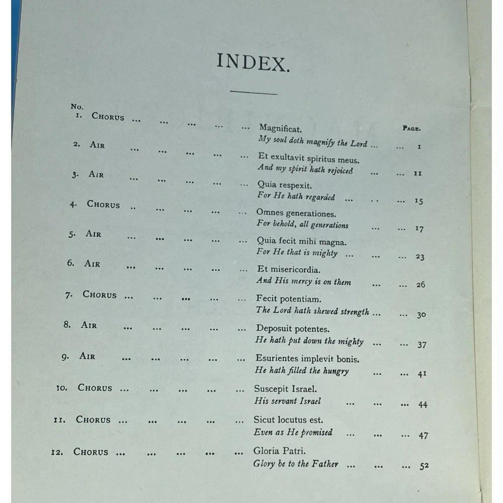 VintageJ.S. Bach Magnificat in D Vocal Score Troutbeck Organ H.W. Gray 1950s